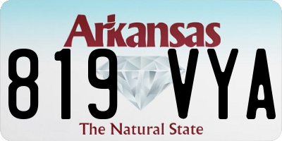 AR license plate 819VYA