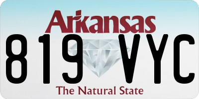 AR license plate 819VYC