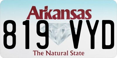 AR license plate 819VYD