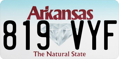 AR license plate 819VYF