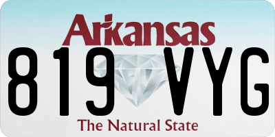 AR license plate 819VYG