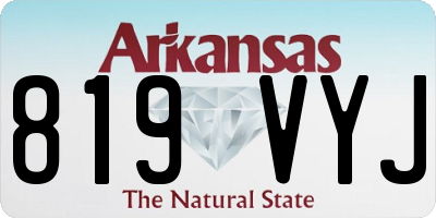 AR license plate 819VYJ