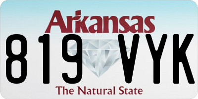 AR license plate 819VYK