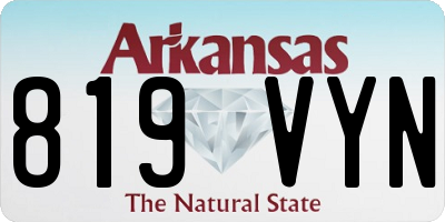 AR license plate 819VYN