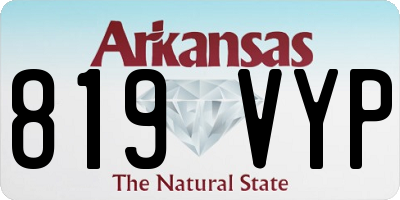 AR license plate 819VYP