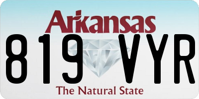 AR license plate 819VYR