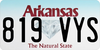 AR license plate 819VYS