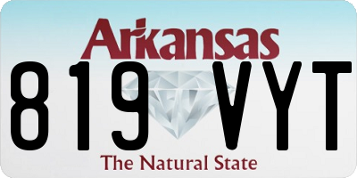 AR license plate 819VYT