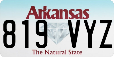 AR license plate 819VYZ