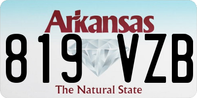 AR license plate 819VZB