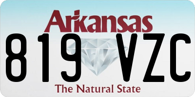 AR license plate 819VZC