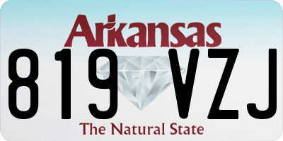 AR license plate 819VZJ