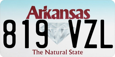 AR license plate 819VZL