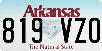 AR license plate 819VZO
