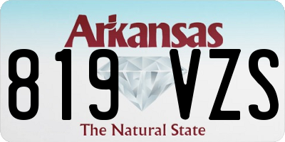 AR license plate 819VZS