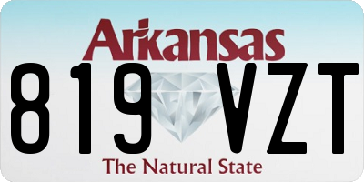 AR license plate 819VZT
