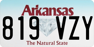 AR license plate 819VZY