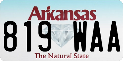 AR license plate 819WAA