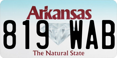 AR license plate 819WAB