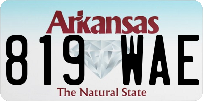AR license plate 819WAE