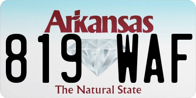 AR license plate 819WAF