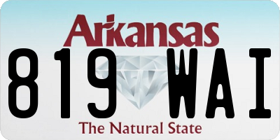 AR license plate 819WAI