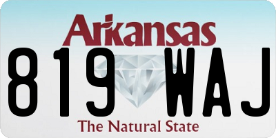AR license plate 819WAJ