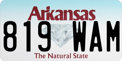 AR license plate 819WAM