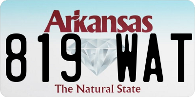 AR license plate 819WAT