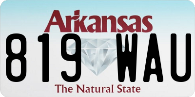 AR license plate 819WAU
