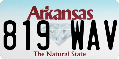 AR license plate 819WAV