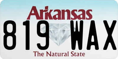 AR license plate 819WAX