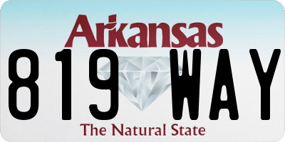 AR license plate 819WAY