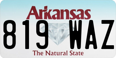 AR license plate 819WAZ