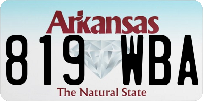 AR license plate 819WBA