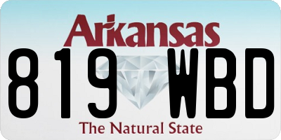 AR license plate 819WBD
