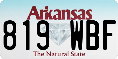 AR license plate 819WBF