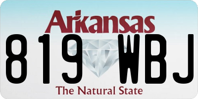 AR license plate 819WBJ