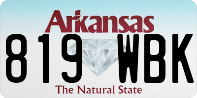 AR license plate 819WBK