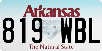 AR license plate 819WBL