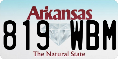 AR license plate 819WBM