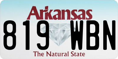AR license plate 819WBN