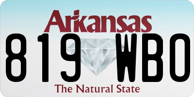 AR license plate 819WBO