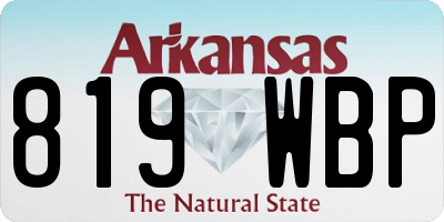 AR license plate 819WBP