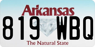 AR license plate 819WBQ