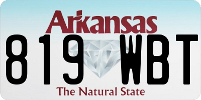 AR license plate 819WBT