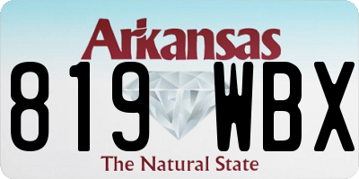 AR license plate 819WBX