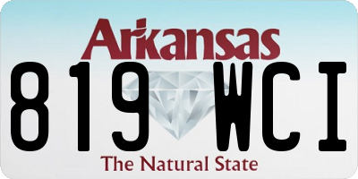 AR license plate 819WCI