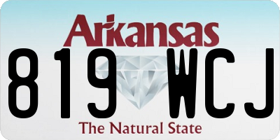 AR license plate 819WCJ
