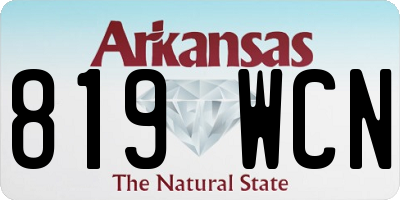 AR license plate 819WCN